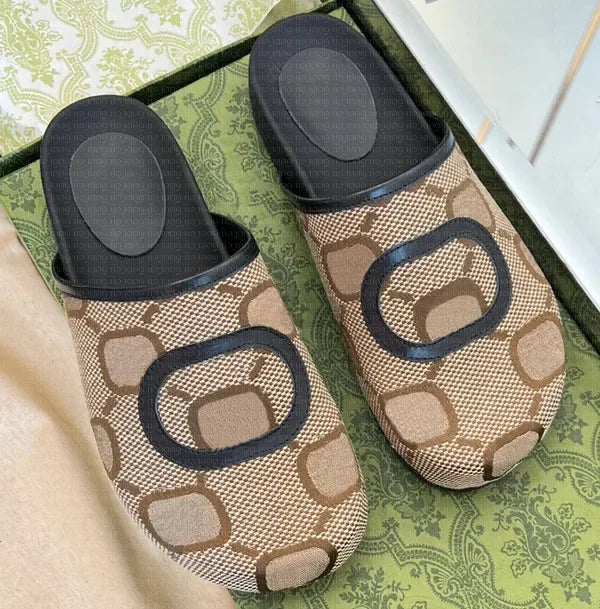 Designer High-End VersionGMen's and women's casual mule shoes with, flat-soled, versatile street wear