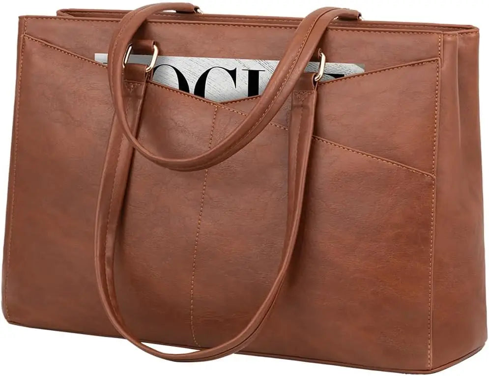 Stylish Laptop Tote Bag for Women, Fits 15.6 Inch Computer, Large Capacity Office Work Handbag
