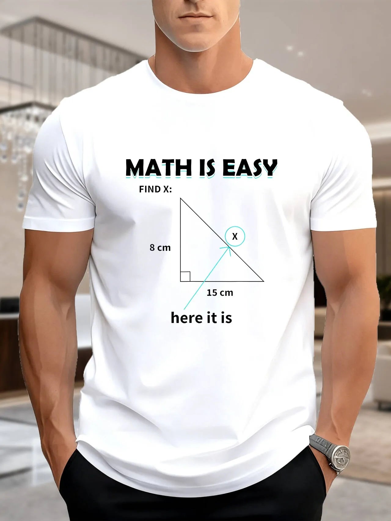 2025 New Model Fashionable and Innovative Men's T-Shirt Math Is Easy New Arrival Fashion Heavyweight