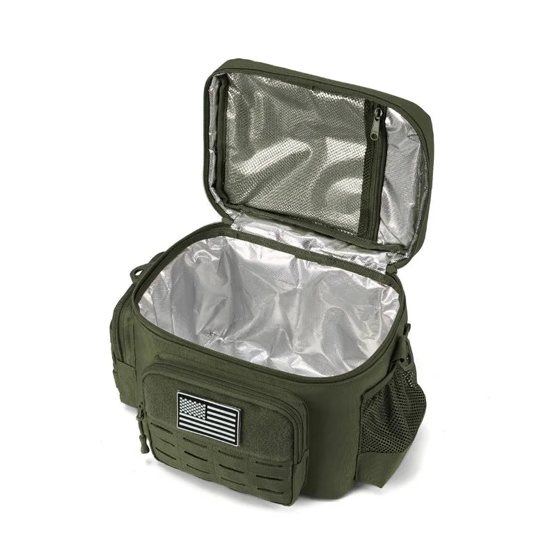 Tactical Lunch Box for Men Outdoor Heavy Duty Lunch Bag Work Leakproof Insulated Durable Thermal Cooler Bag Meal Camping Picnic