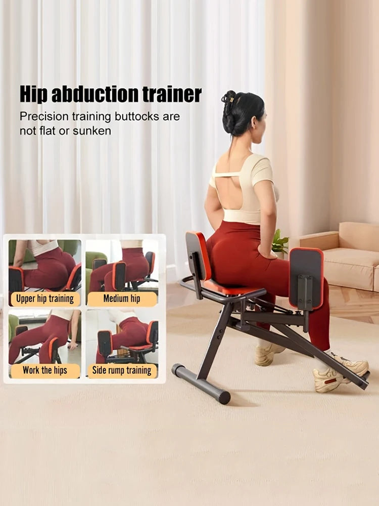 Home hip and thigh exercise equipment, adjustable resistance, leg abduction machine, hip trainer, comes with 2 resistance ropes