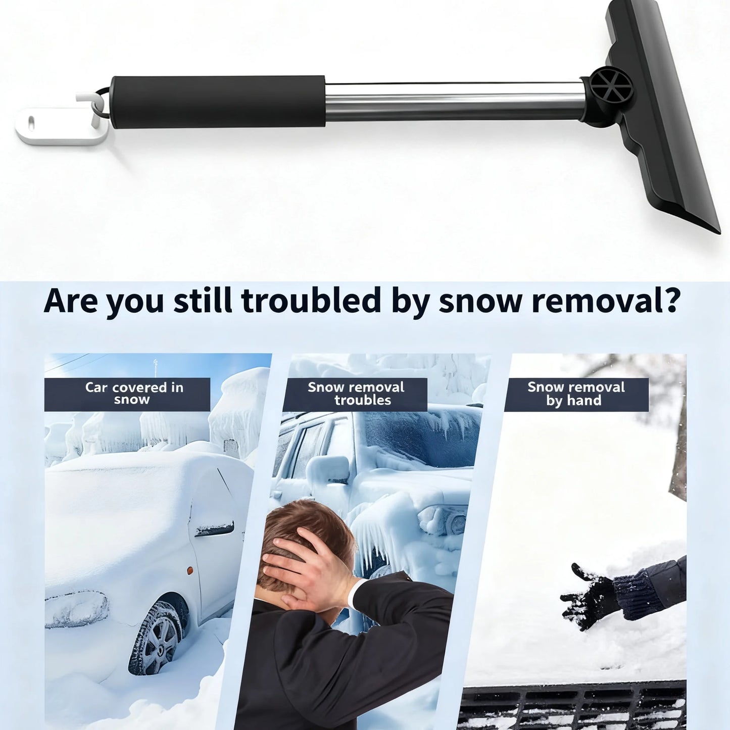 Durable Car Windshield Snow Shovel Winter Cars Window and Door Removes Snow and Frost Cleaning Scraper Tool Auto Cleaning Tools