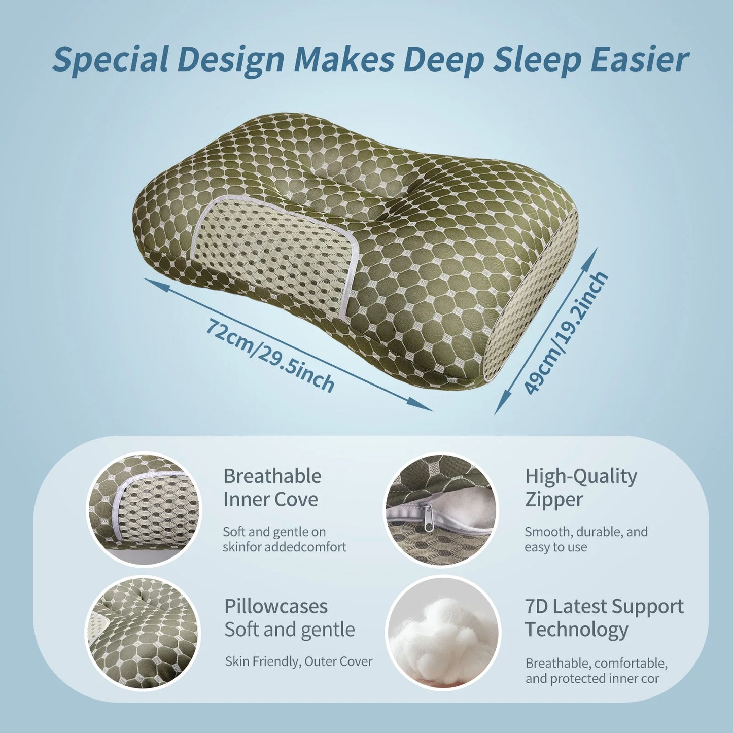 Buy one, get one free! Couple's Soft Knit Neck Massage Pillow - Adjustable ergonomic design for enhanced sleep comfort.
