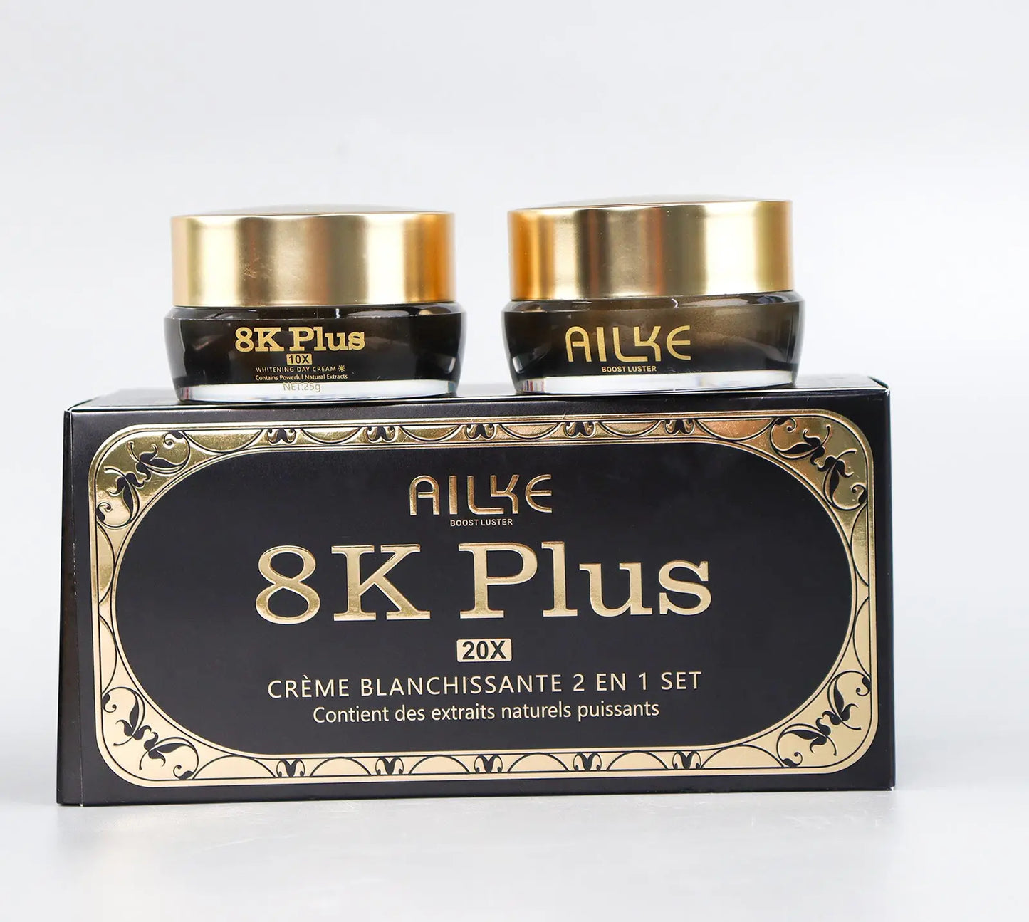 AILKE Whitening Face Cream, Reduce Dark Spots, Wrinkles, Melanin, Even Skin Tone, With Collagen, Glutathione, for All Skin Types