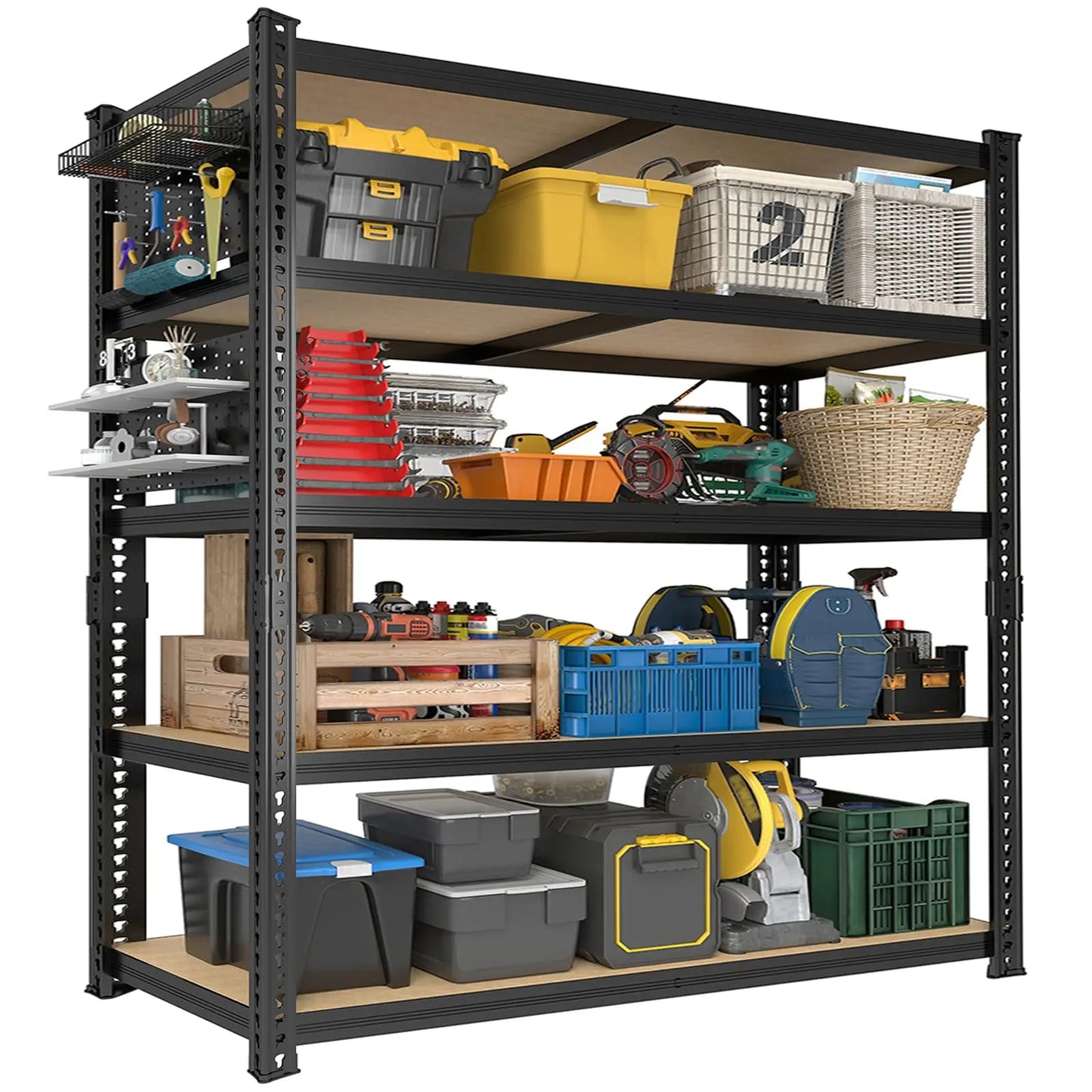 78'' H Heavy Duty Garage Storage Shelves 2200 LBS Metal Shelving Units Adjustable Storage Rack for Basement Warehouse Pantry Clo