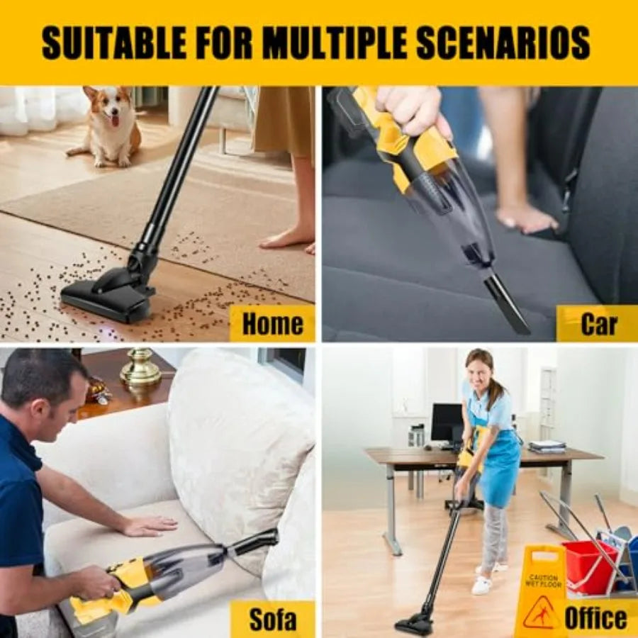 Cordless Vacuum Cleaner Compatible with DEWALT 20V Battery (Battery NOT Included), Handheld Vacuum for Home, Boat, Workshop, Car