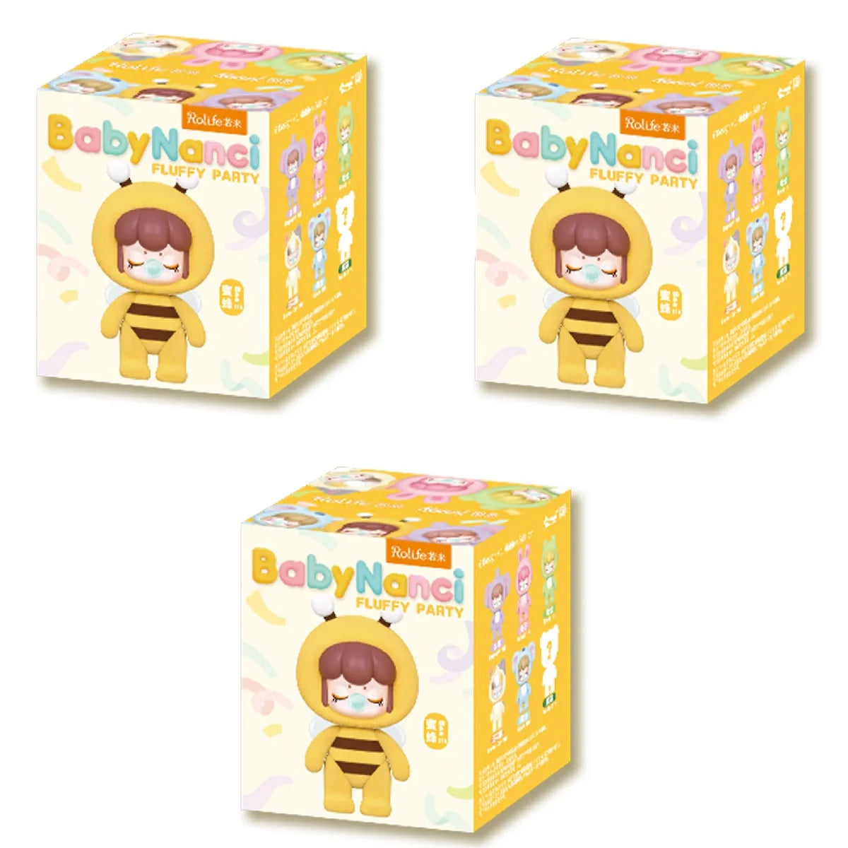 ROBOTIME Rolife BabyNanci Fluffy Party Blind Box Poseable Figure with Mini Friend Rotatable Head Limbs Christmas Gift for Girls