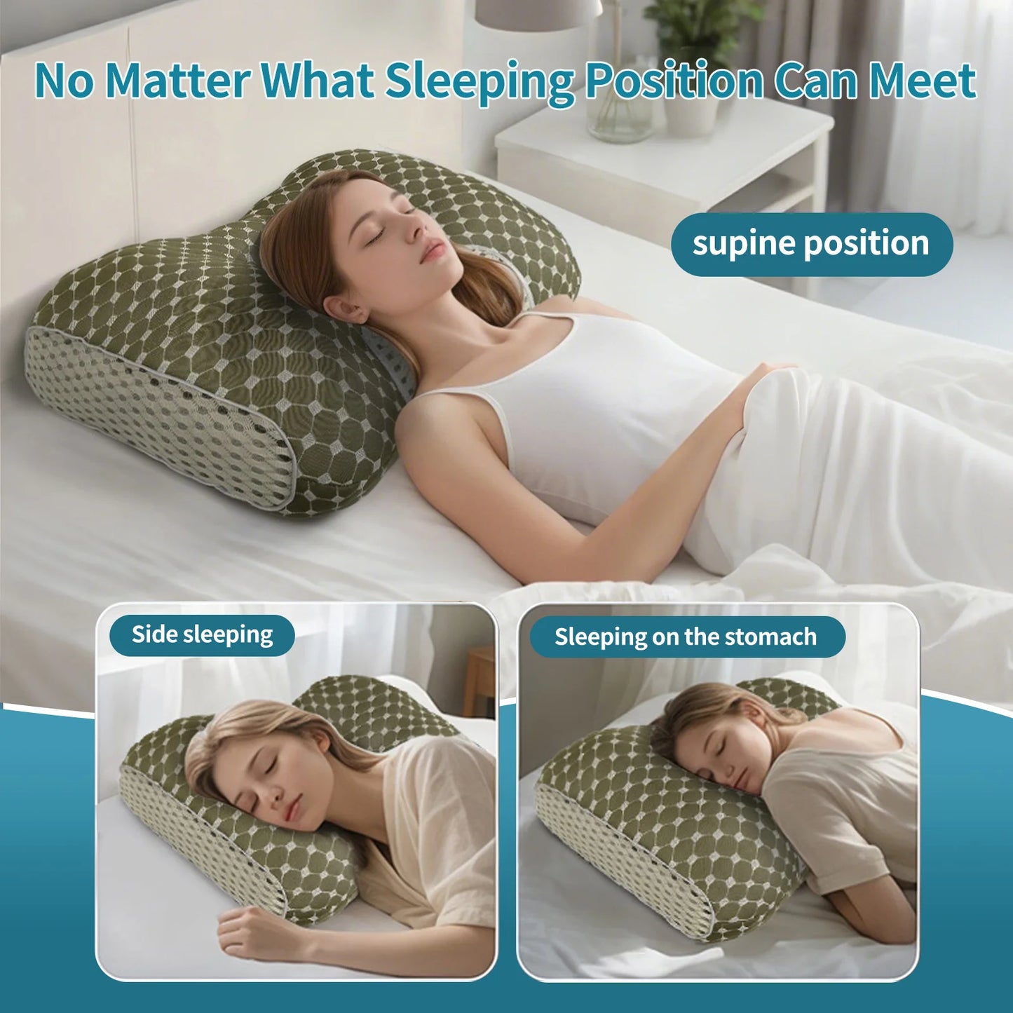 Buy one, get one free! Couple's Soft Knit Neck Massage Pillow - Adjustable ergonomic design for enhanced sleep comfort.