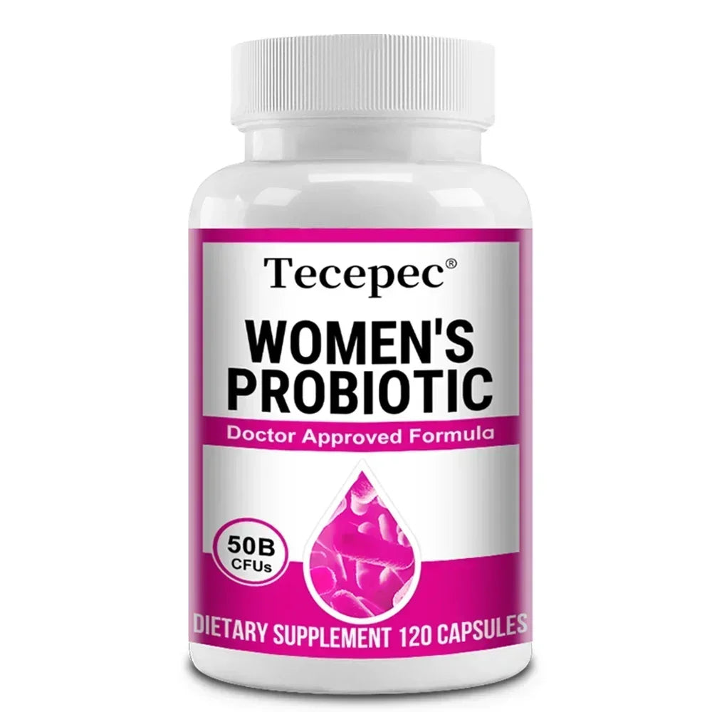 Women's Probiotic 50 Billion CFU, Cranberry Extract, Supports Digestion and Vaginal Health, Urinary Health, 120 Capsules