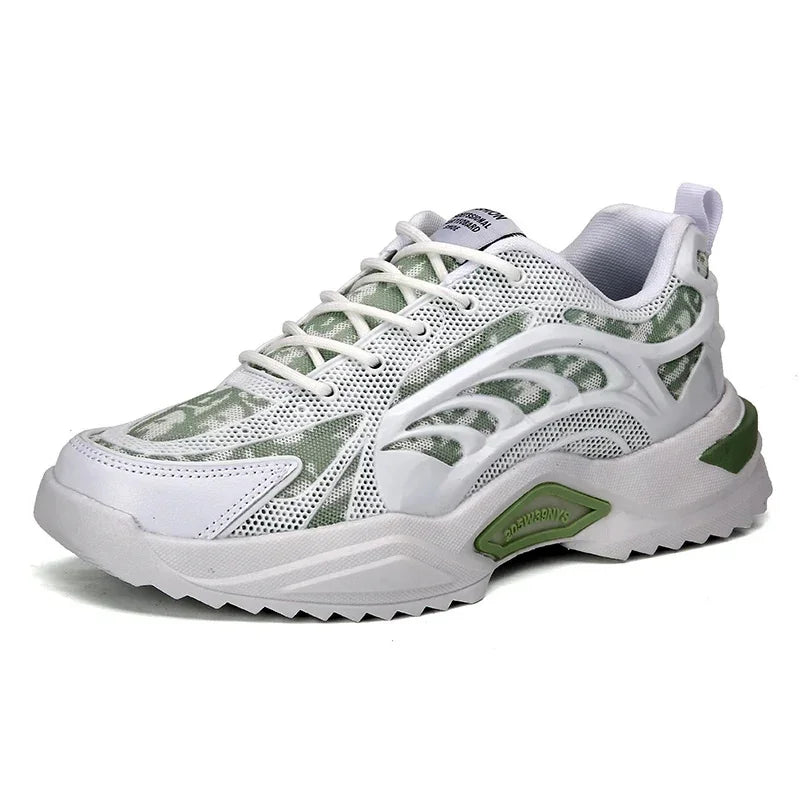 Men's and women's casual sports shoes spring and summer flat non-slip breathable loafers flying mesh running fitness men's shoes