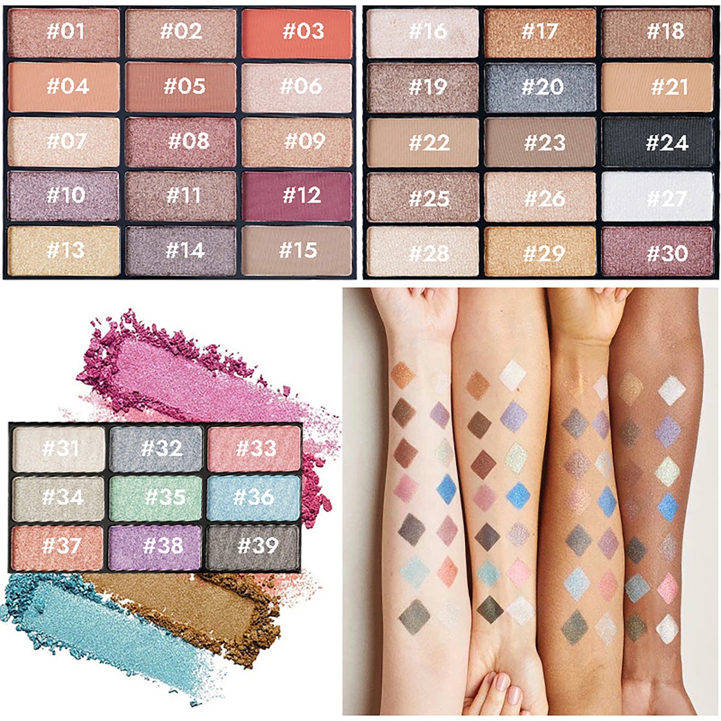 Women's Professional Makeup Set with Mirror 58 Colors All-In-One Makeup Gift Set for Girls, Includes Eyeshadow, Powder, Blush, L