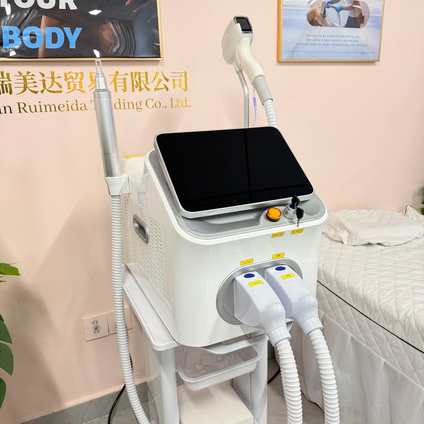 FAC 5000W 16Bars Diode Laser Hair Removal & Pico Laser Tattoo Removal 2-in-1 Machine 755 808 940 1064nm