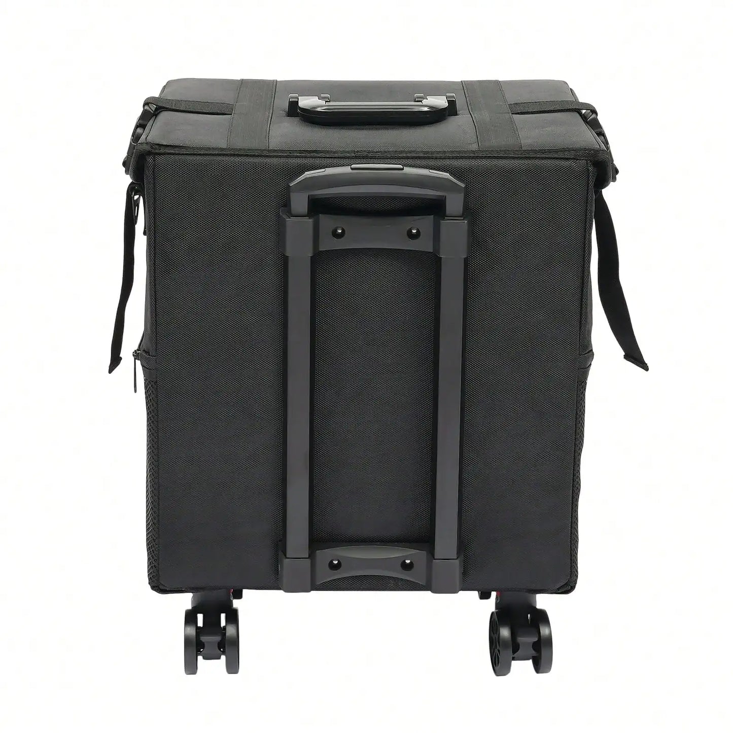Professional Rolling Makeup Case w/ 8 Removable Drawers & 360° Wheels | Multi-Layer Cosmetic Trolley Black for Bridal MUA Travel