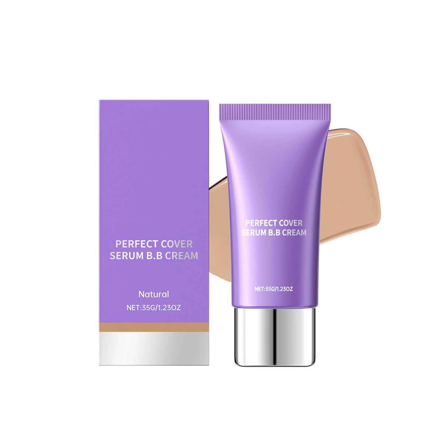 Women's Waterproof Long-Lasting BB Cream Natural Look Buildable Light Moisturizing Foundation Pore Minimizing Makeup Gift for Li