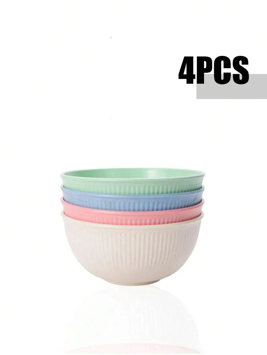 Plastic bowl, reusable and durable, suitable for camping picnic kitchen, microwave and dishwasher safe