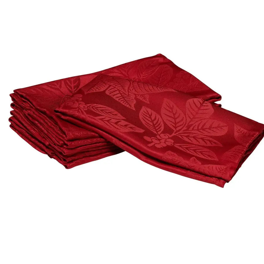Christmas Tablecloth, Poinsettia Leaf Red Tablecloth 70 x 120 Inch for 8 Foot Rectangle Tables, Heavy Duty Fabric, Table Cloth f