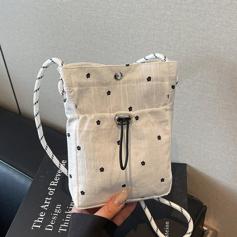 New Sweet Korean Sle Girls Folded Slant Crossbody Bag 2026 Summer Version Versatile Single oulder Mobile Phone Bag for Women