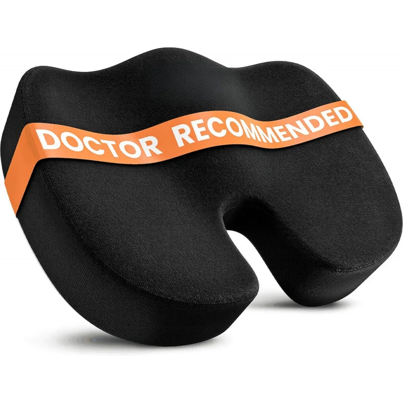 Doctor Recommended Memory Foam Seat Cushion for Office Chairs & Car - Ergonomic Office Desk Accessories