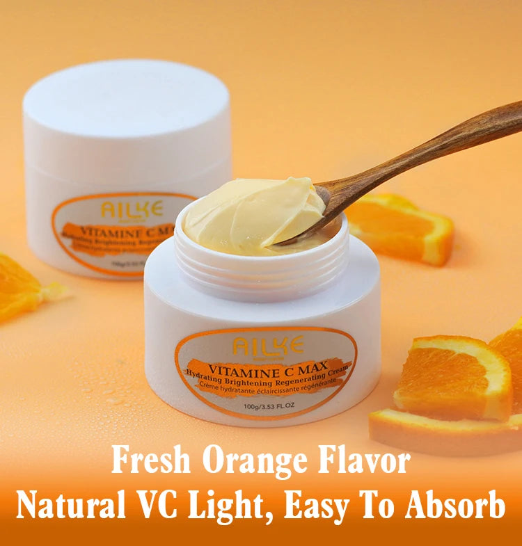 AILKE Vitamin C Set, Reduce Dark Spots, with Lightening Body Lotion, Even Tone Face Cream, Whitening Serum, Brightening Soap