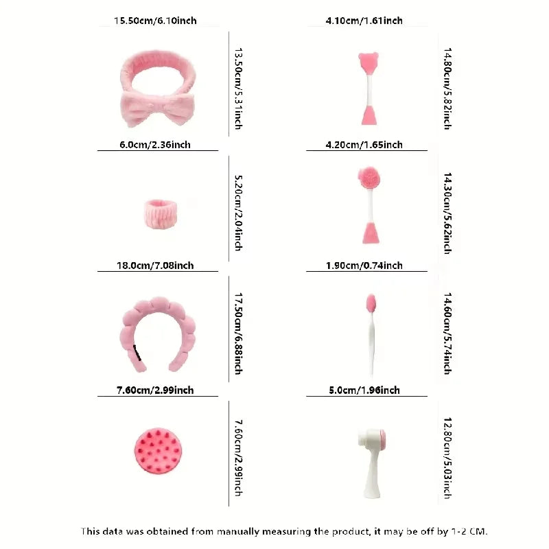 9-piece Beauty Makeup Set, Makeup Kit, Including A Four-piece Headband Set, Face Wash and Massage Tools, Etc. Makeup Accesories