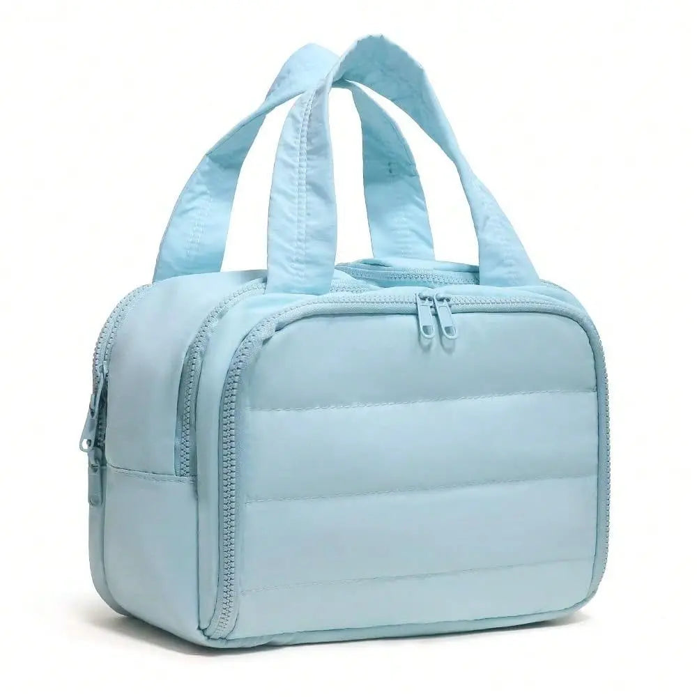 Travel Toiletry Bag Large Capacity 11.8 L Makeup Organizer, 4 Compartments, Waterproof Wet Dry Separation, UltraLight Taslan Fa
