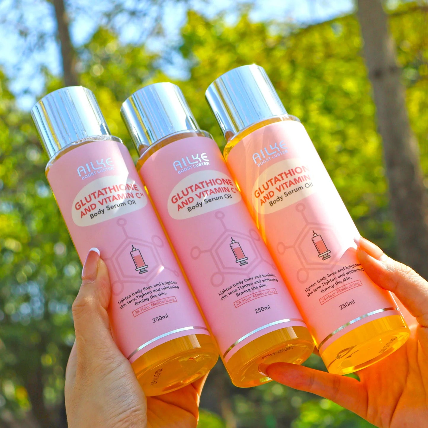 AILKE Vitamin C Moisturizing and Whitening Massage Essential Oil, Smooth Skin, Reduce Dark Spots, For All Skin Types, 250ml