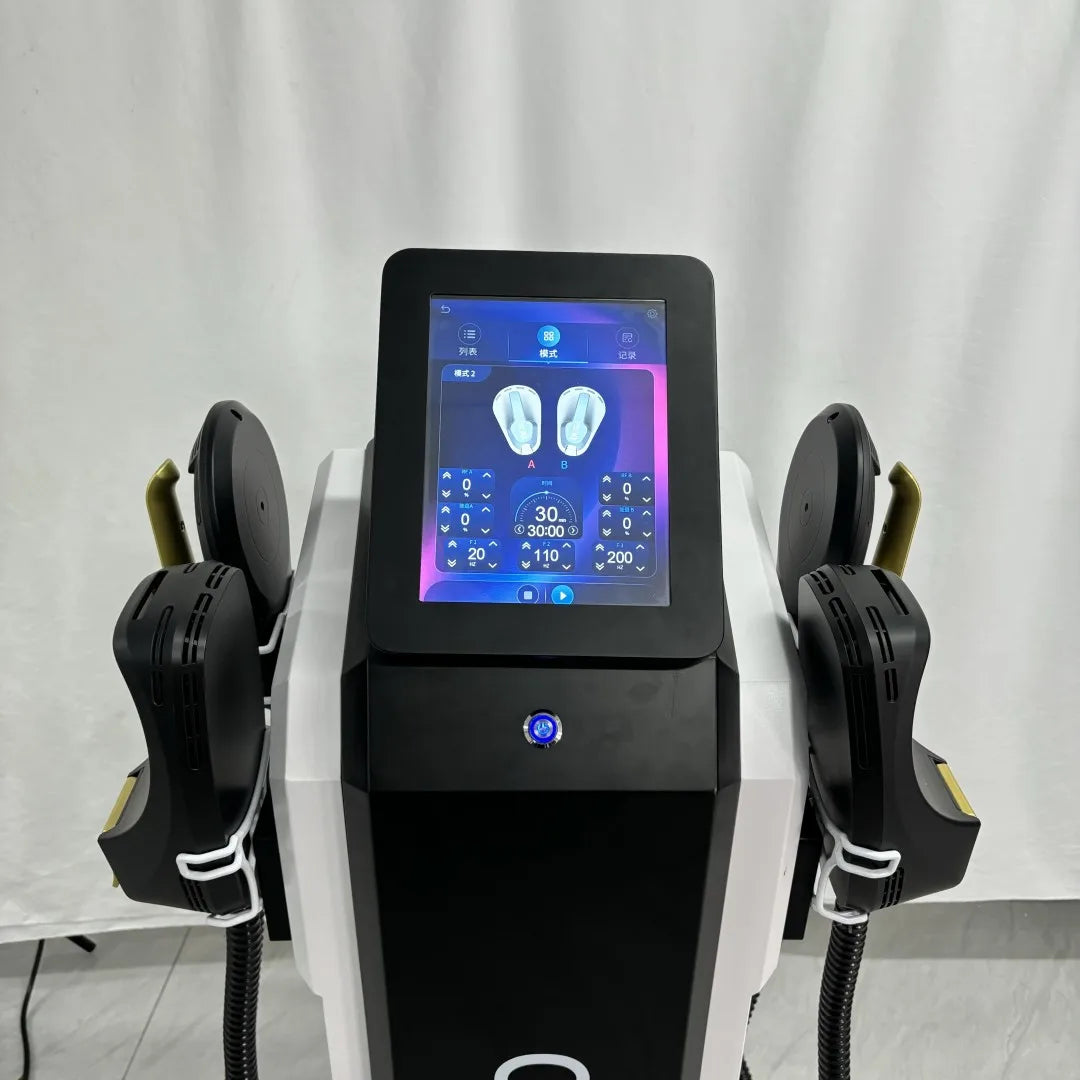 Professional RF MYOslim Body Sculpting Machine Electric Fat Burning Slimming Muscle Stimulator 15 Tes 6500W 5 Handle Neo