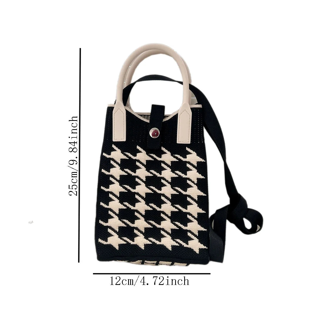Knitted Crossbody Phone Bag Fashionable Casual Handbag Adjustable Shoulder Strap Small Niche Single Shoulder Handbag