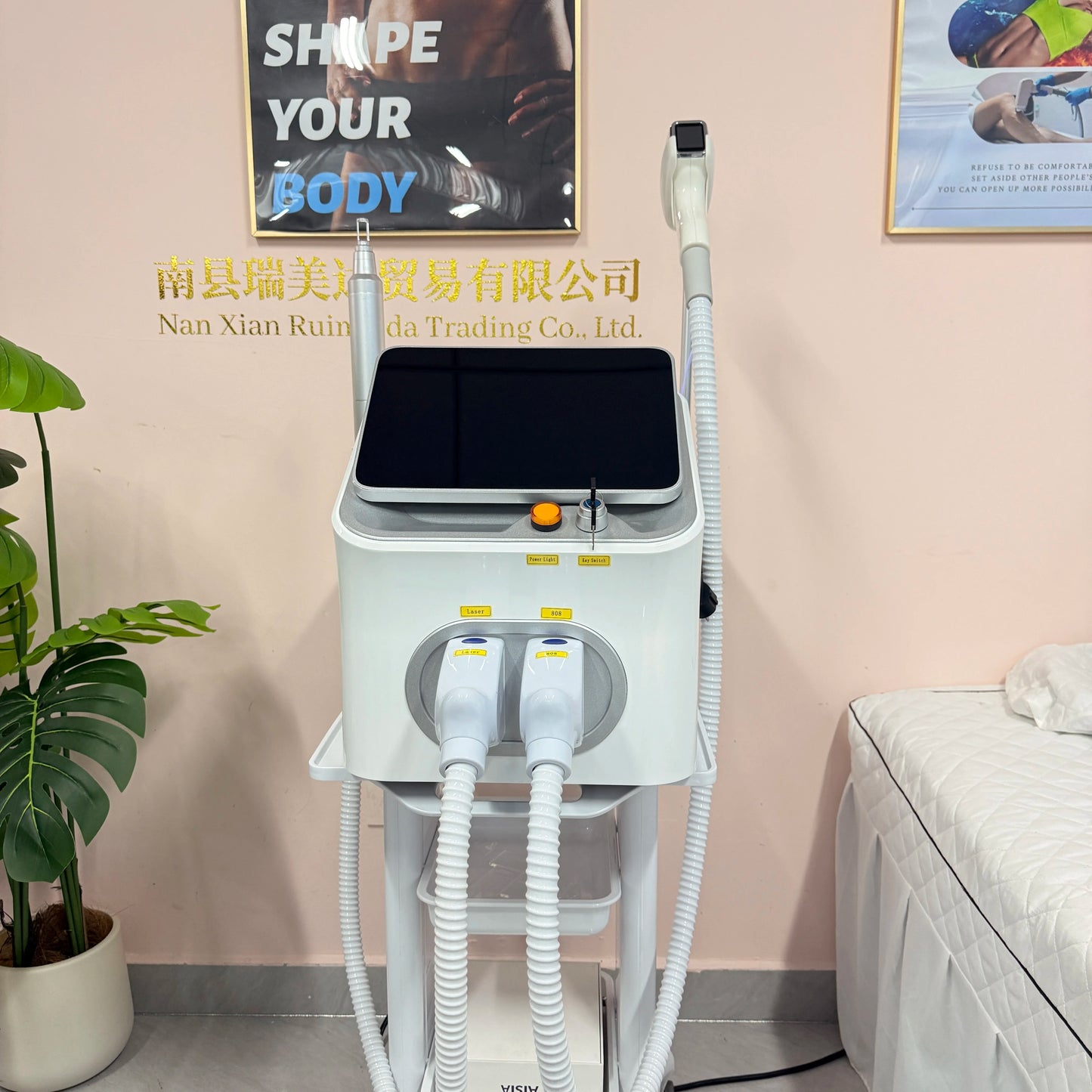 FAC 5000W 16Bars Diode Laser Hair Removal & Pico Laser Tattoo Removal 2-in-1 Machine 755 808 940 1064nm