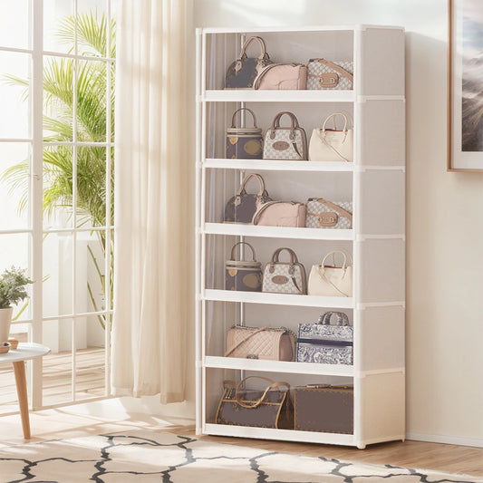 7 Tiers Shoe Rack Organizer with Lid Shoe Storage Cabinet with Clear Flip Door  Storage Cabinet for Bags  Books Clothes
