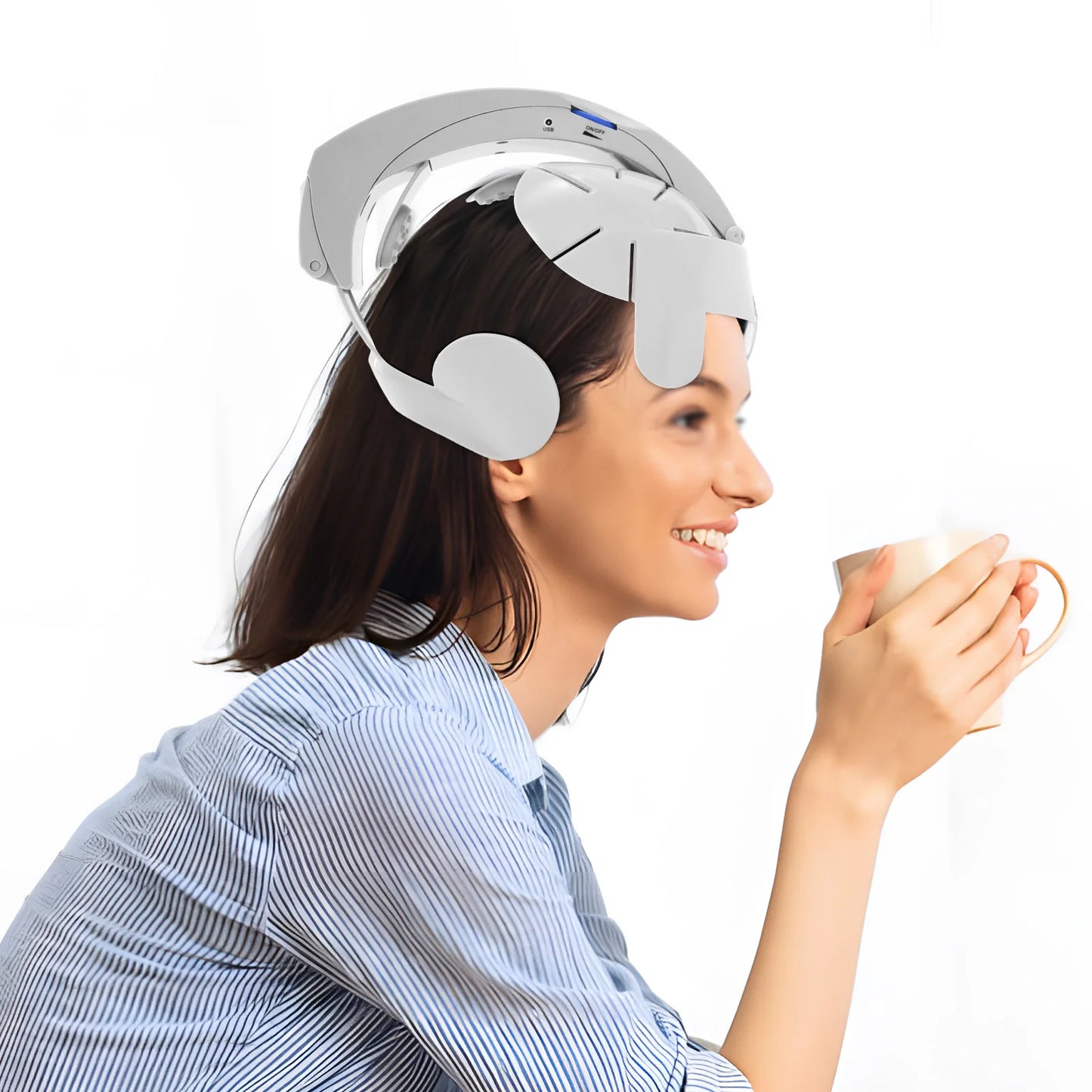 Electric Head Massager, Electric Massage Helmet, Multi Acupoint Head Massager, Brain Relax