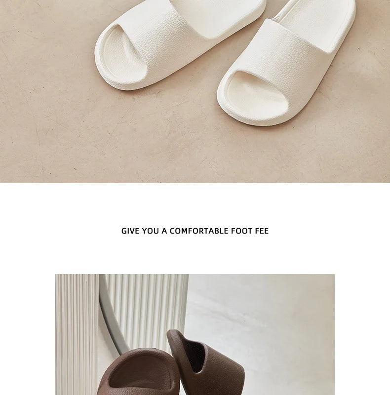 EVA Men Sandals Flip Flops Man Slippers Solid Color Simple Non-slip Soft Sole Comfortable Shower Slippers Outdoor Couple Shoes
