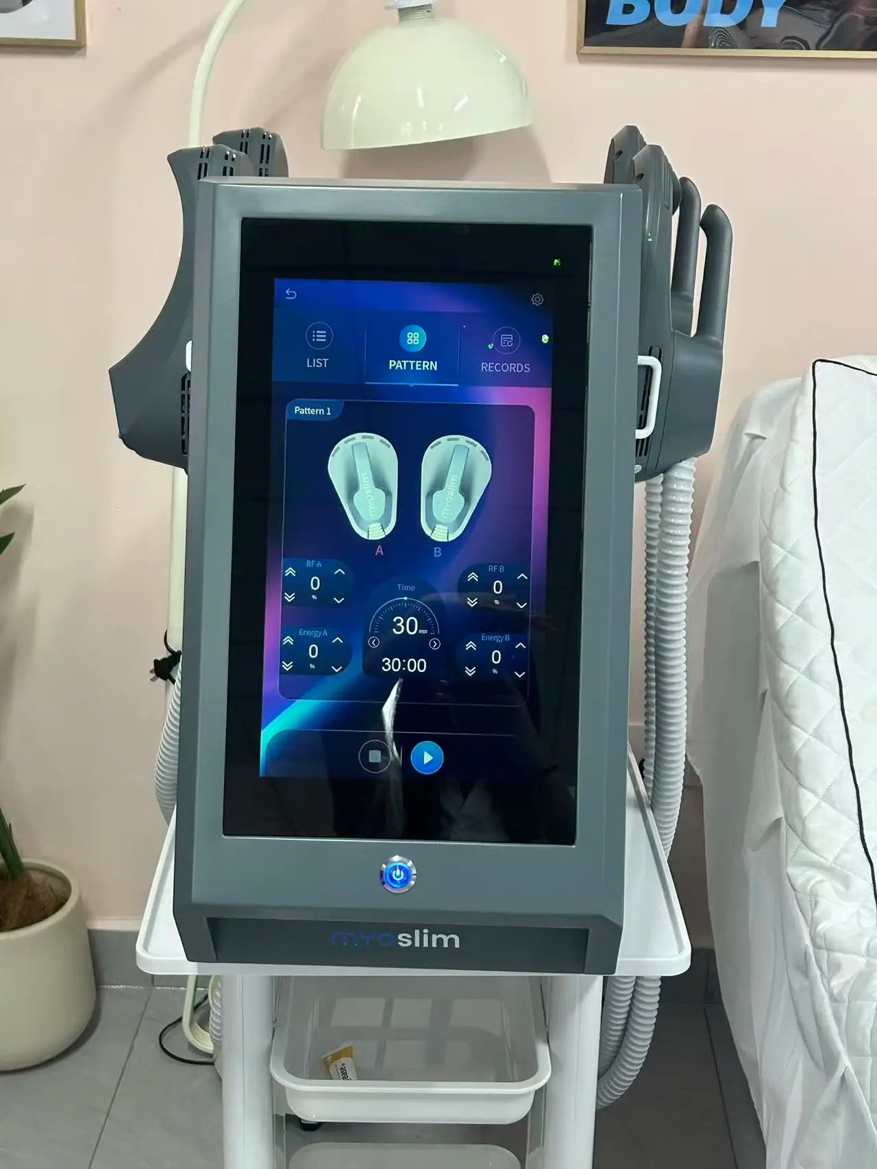New Myoslim Body Sculpt Machine Sculpting Electromagnetic Stimulate Body Slimming Machines Muscle Build