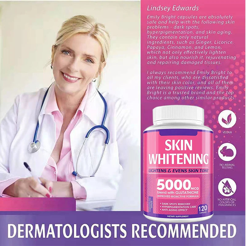 Glutathione Supplements, Collagen, Antioxidants, Anti-aging, Immunity, Radiance, Skin Whitening Supplements