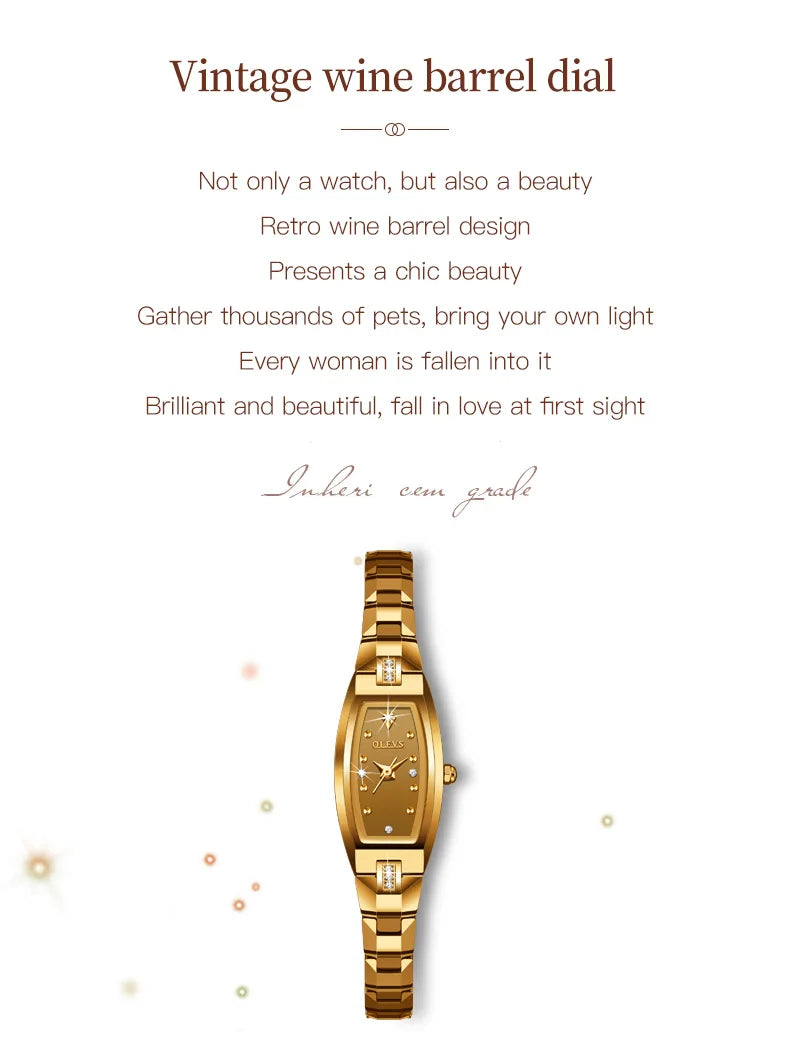 OLEVS 5501 Women Watch Fashion Tungsten Steel Brand Luxury Waterproof Watch Elegant Rose Gold Diamond Noble Women Quartz Watch