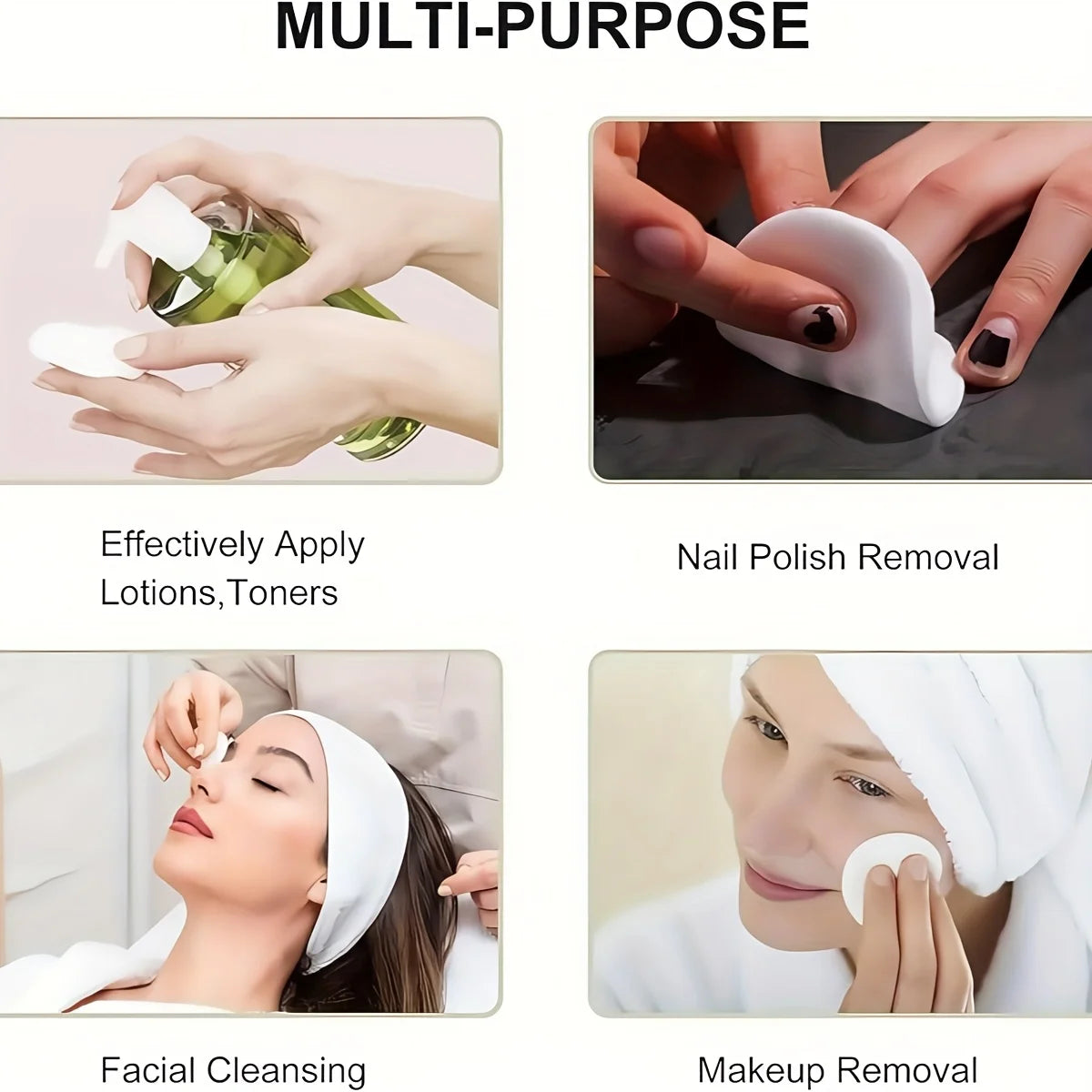 960 Pcs Bulk Makeup Remover Cotton Pads - Wet/Dry Dual Use, Thickened Soft & Skin - Friendly Disposable Cleansing Wipes for Face