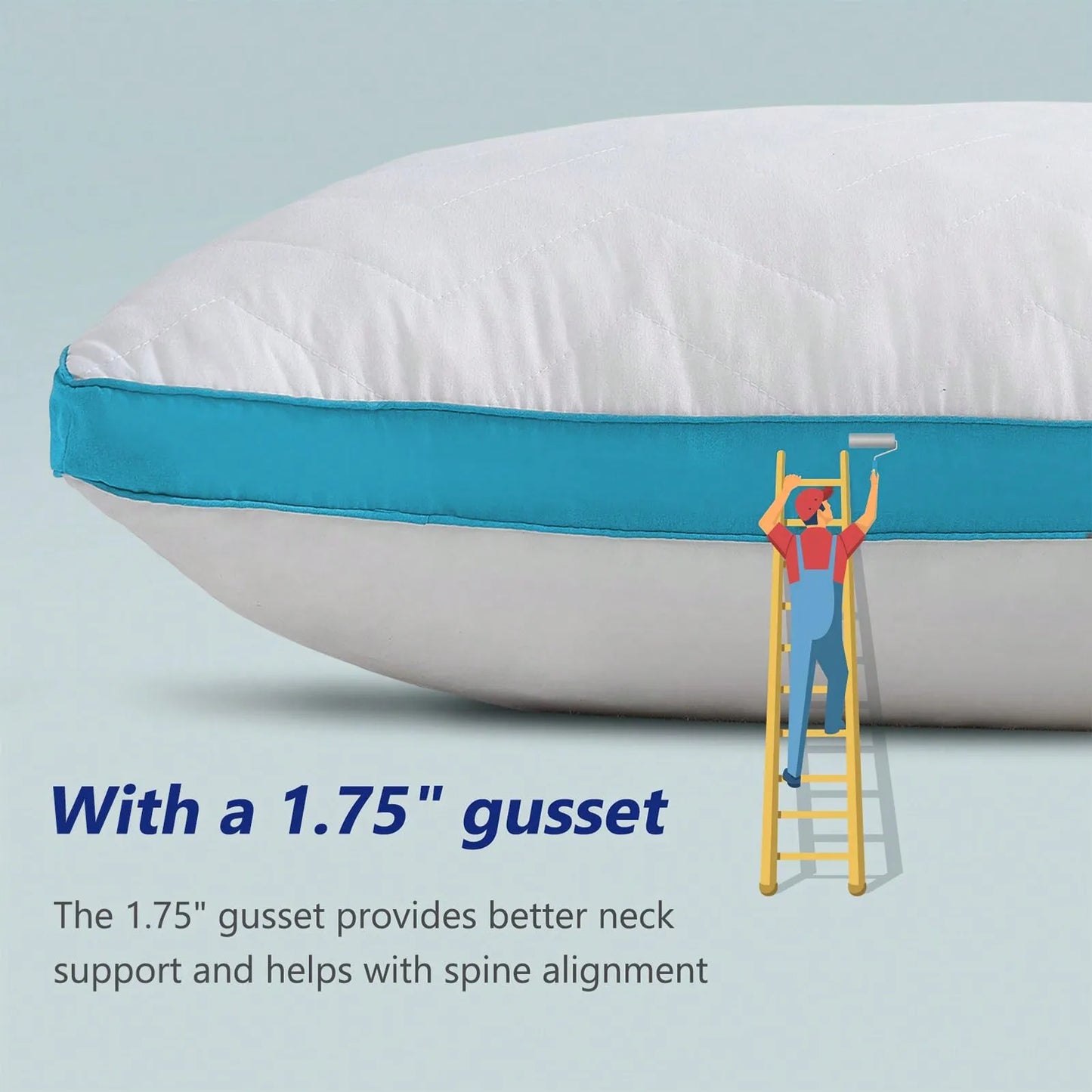 20 x 54 in Memory Foam Body Pillow, Large Full Body Pillow for Adults, Soft Long Bed Pillow for Side Sleepers, White
