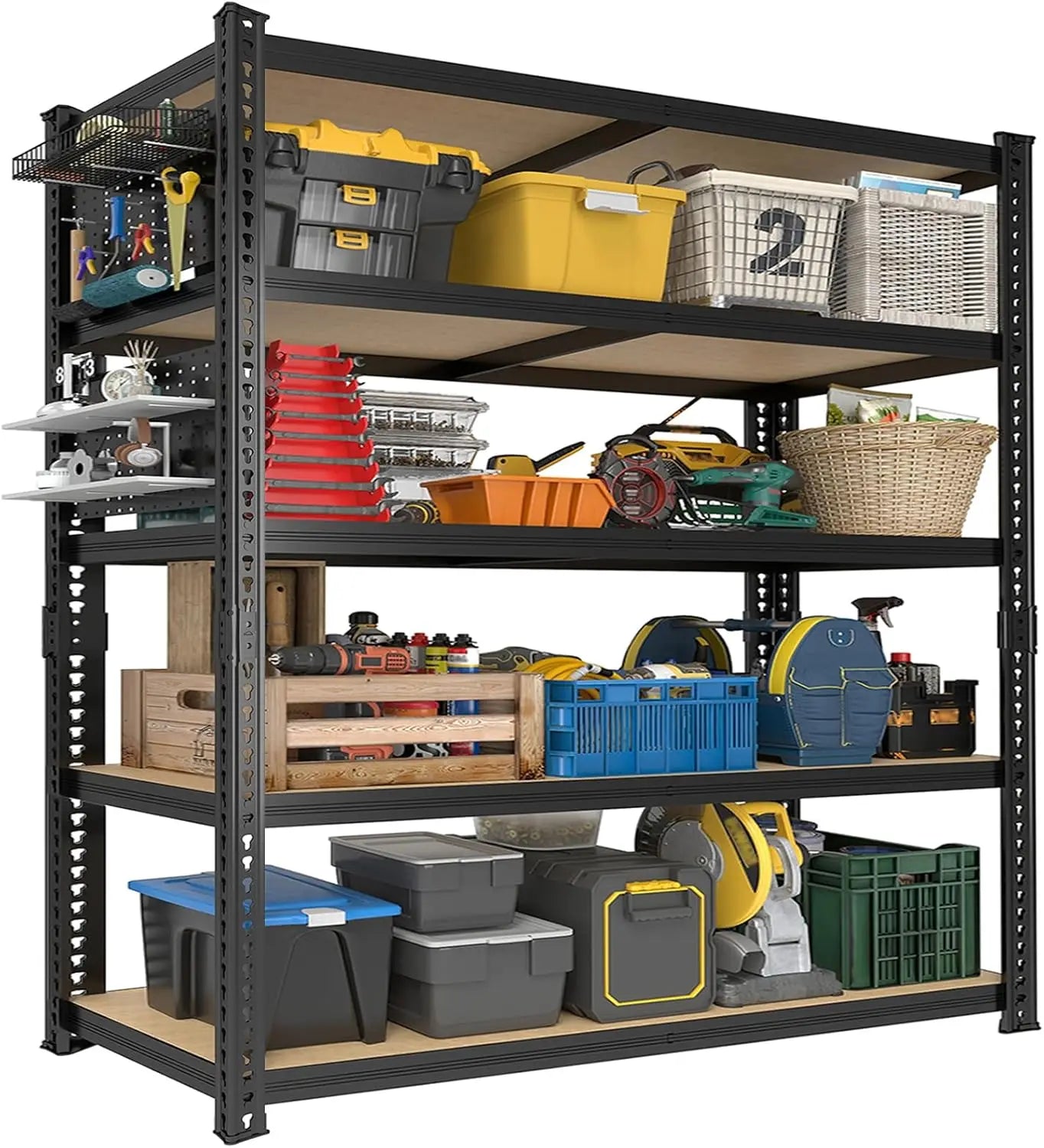 78'' H Heavy Duty Garage Storage Shelves 2200 LBS Metal Shelving Units Adjustable Storage Rack for Basement Warehouse Pantry Clo