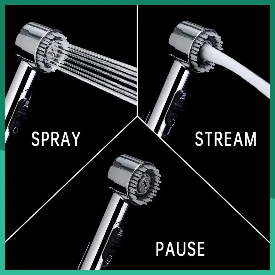 Mode Dog Shower Attachment, High Pressure Handheld Sprayer with ON OFF Switch, G1 2 Metal Shower Diverter, 78 Inches Stainless S