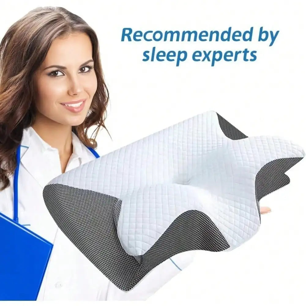 Adjustable Memory Foam Cervical Pillow, Cooling Contour Bed Pillow for Neck Support and Side Back Stomach Sleepers