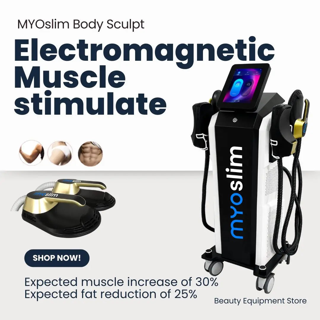 Professional RF MYOslim Body Sculpting Machine Electric Fat Burning Slimming Muscle Stimulator 15 Tes 6500W 5 Handle Neo