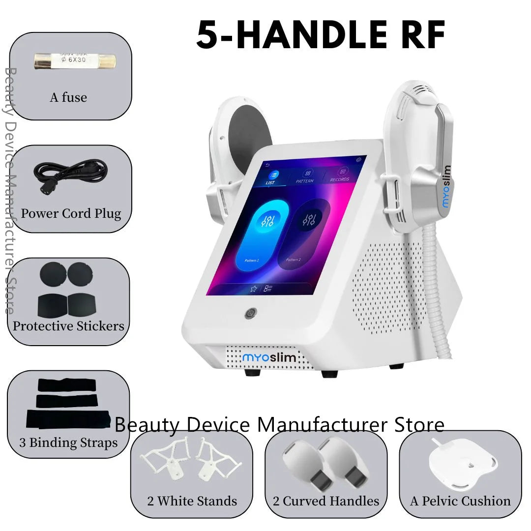 MYOslim 6500W 15Tesla 200HZ Electromagnetic EMS Body Sculpting Machine Muscle Toning Abdomen Buttocks Thighs Salon Home Use