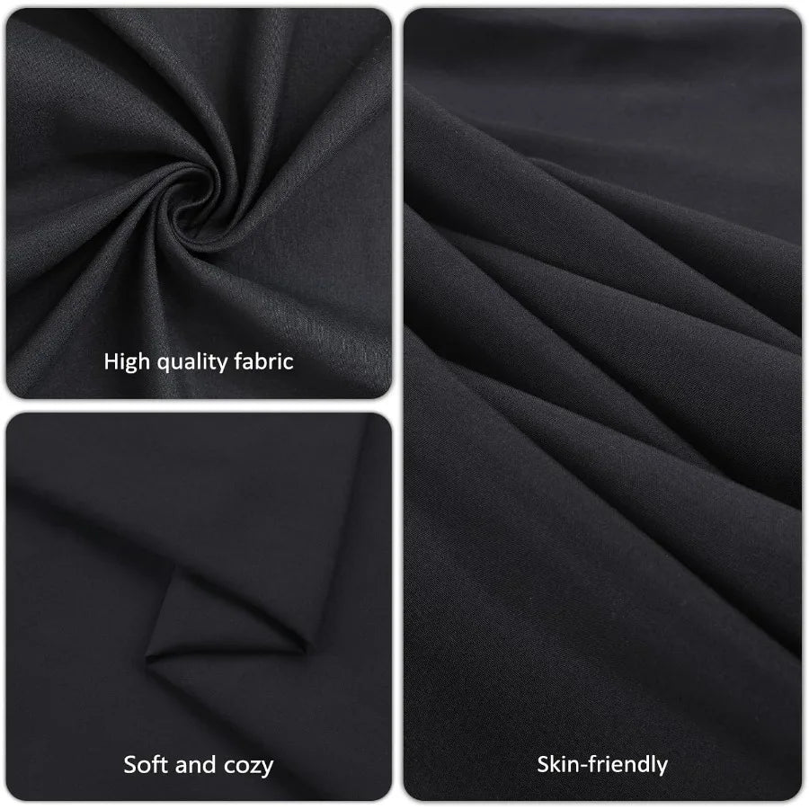 8 Pack Black Round Tablecloths 90 Inch Table Round Table Cloth, Wrinkle Resistant Washable Polyester Fabric Table Cloth Table Co