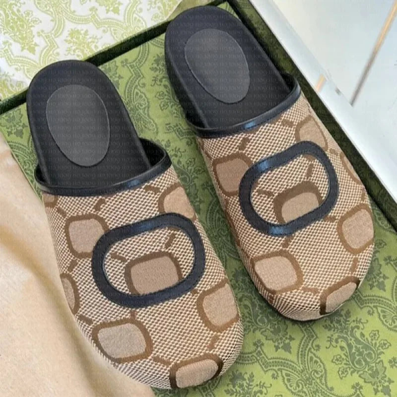 Designer High-End VersionGMen's and women's casual mule shoes with, flat-soled, versatile street wear