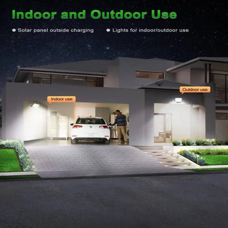 SZRSTH IP65 Waterproof Solar Outdoor Light-LED Motion Sensor Light with Remote Control Waterproof Security Flood Light for Porch
