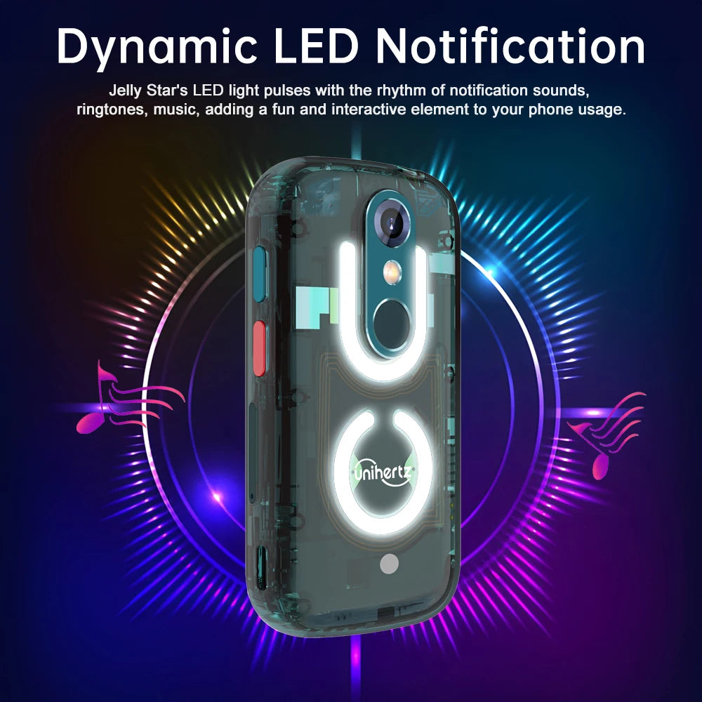 Unihertz Jelly Star Mini Smartphone Android 13 8GB RAM 256GB ROM 2000 mAh battery G99 Octa 48MP 3 inch Led Light Unlocked Phone
