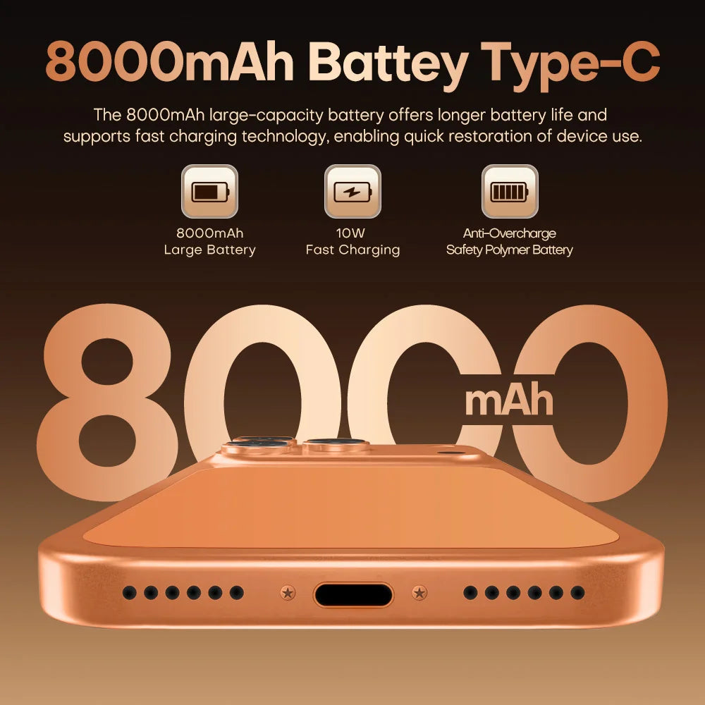 HOT New i17 Pro Max 8000mAh Battery 7.3HD 5G Dual Card Global Edition Original Cheap Smart Android Facial Recognition Function