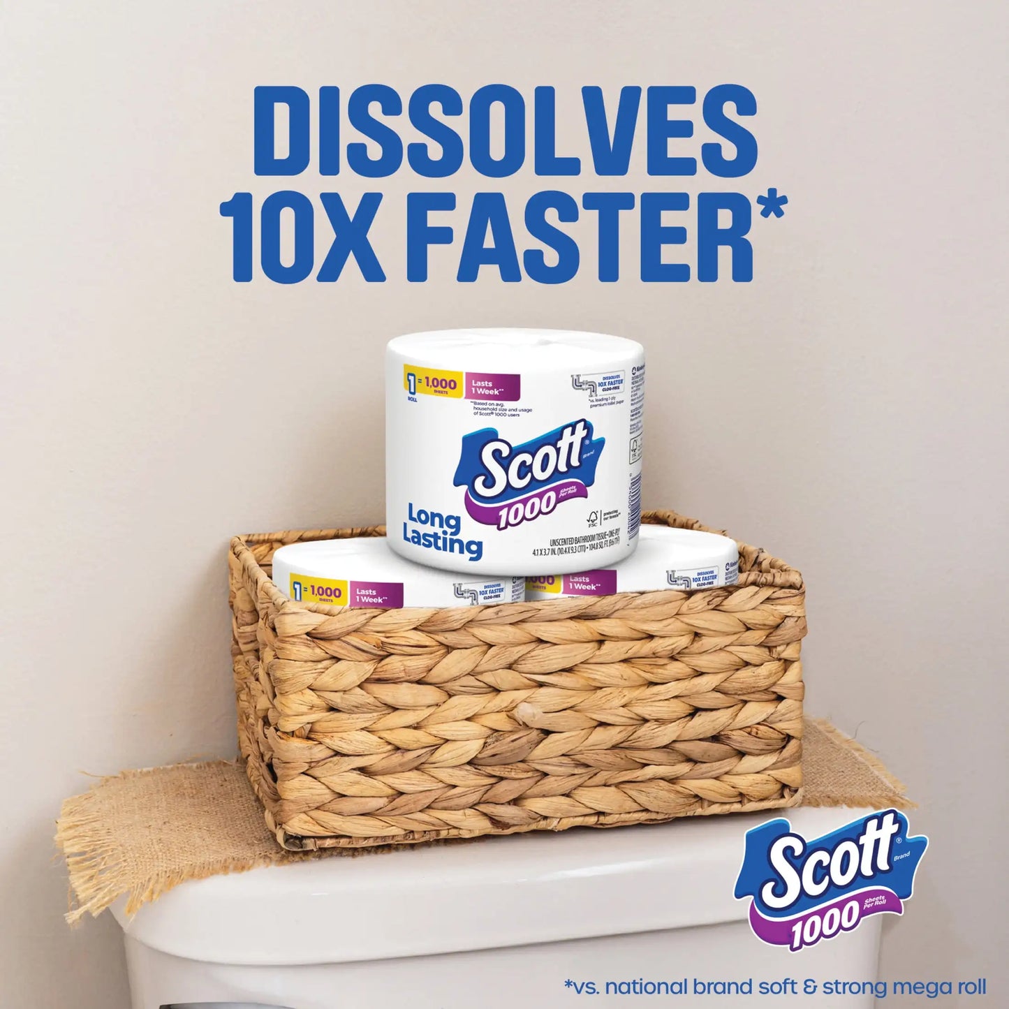 Toilet Paper 24 Rolls 1000 Sheets per Roll Bathroom Tissue Soft 2 Ply 12 Pack Double Roll 4 Rolls Bulk Pack