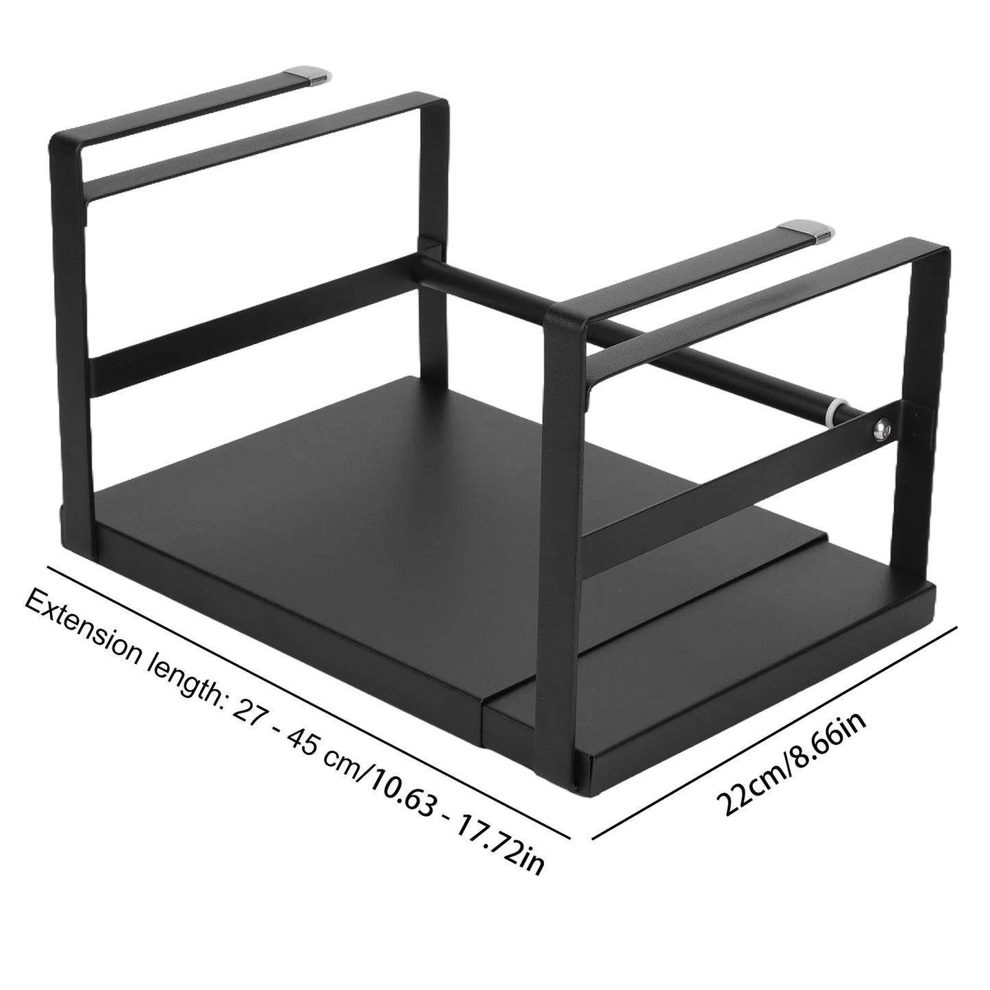 Expandable Cabinet Organizer Shelf Retractable Storage Shelf Seasoning Bottle Storage Rack for Kitchen Pantry Office