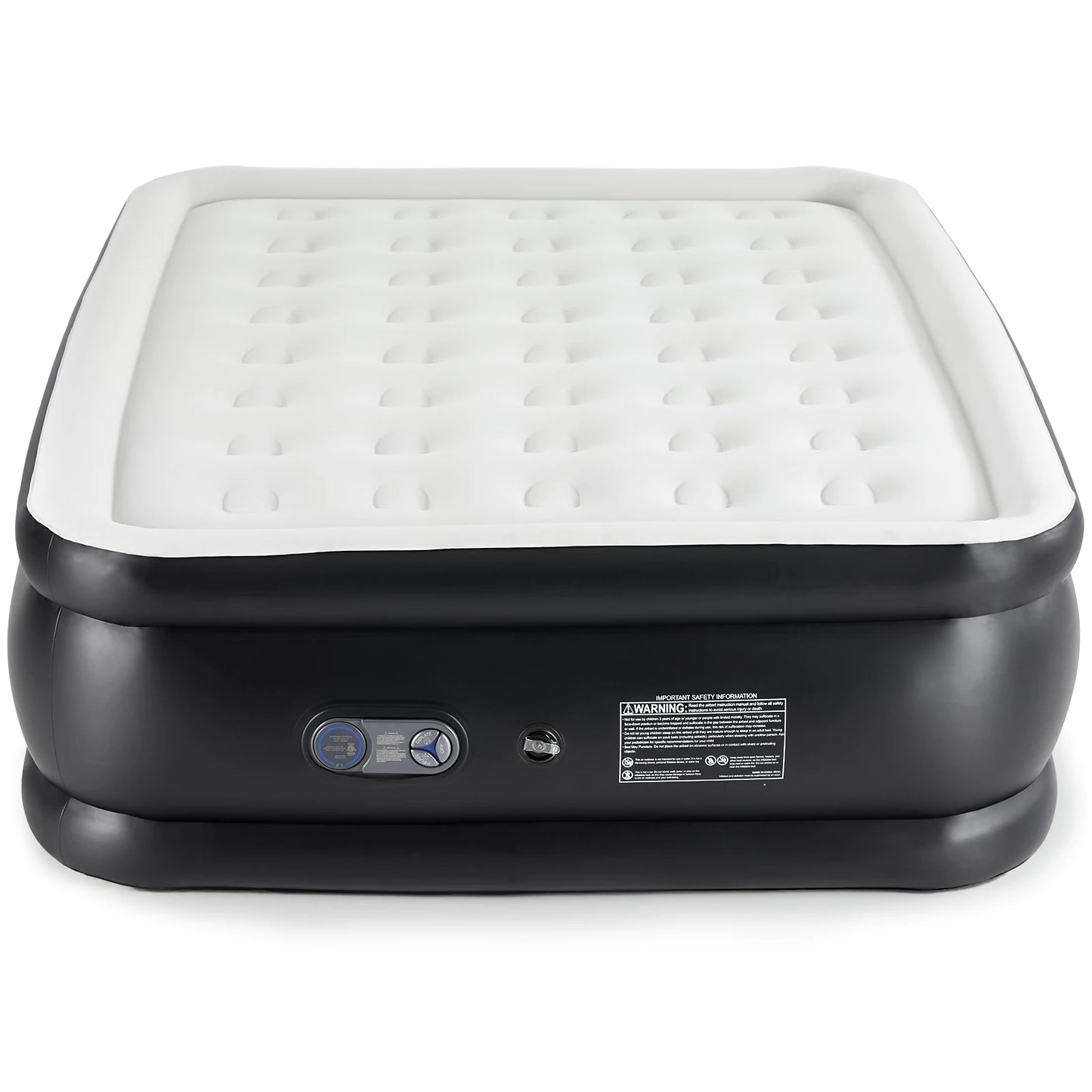 MCQ 18IN Tall Air Mattress with Built in Pump Inflatable Blow Up Airbed Non-Slip Bottom Weight Capacity 660 lbs for Home Camping